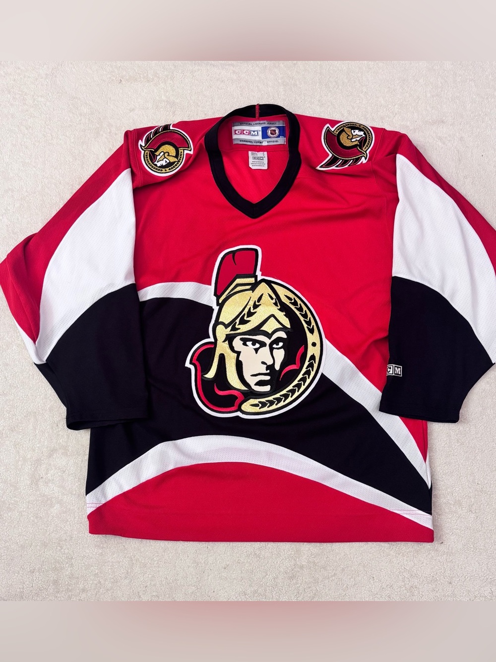 Vintage 90s CCM NHL Ottawa Senators Red Hockey Jersey Mens Med Sewn